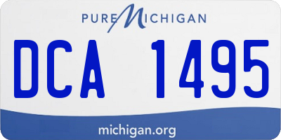 MI license plate DCA1495