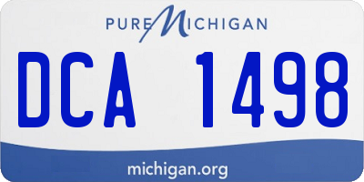 MI license plate DCA1498
