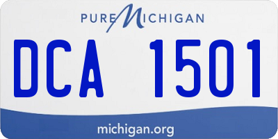 MI license plate DCA1501