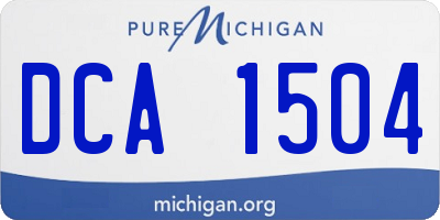 MI license plate DCA1504