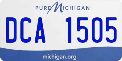 MI license plate DCA1505