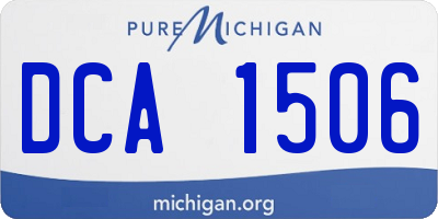 MI license plate DCA1506