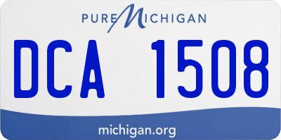 MI license plate DCA1508