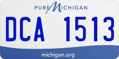 MI license plate DCA1513