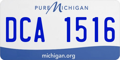 MI license plate DCA1516