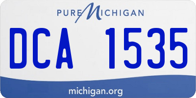 MI license plate DCA1535
