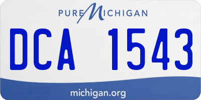 MI license plate DCA1543