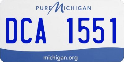 MI license plate DCA1551