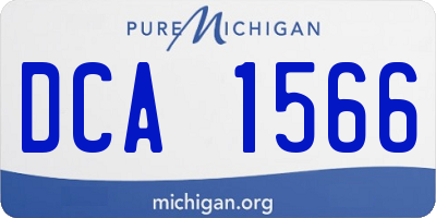 MI license plate DCA1566