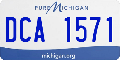 MI license plate DCA1571