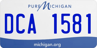 MI license plate DCA1581