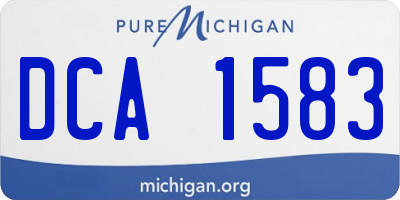 MI license plate DCA1583