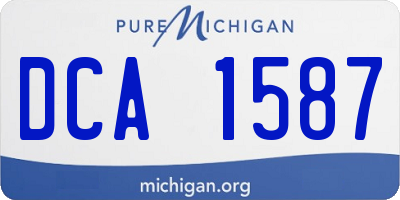 MI license plate DCA1587