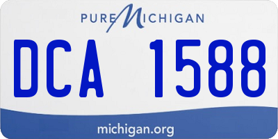 MI license plate DCA1588