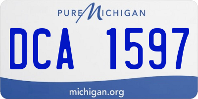 MI license plate DCA1597