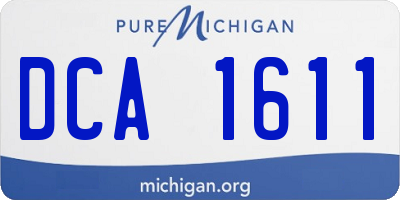 MI license plate DCA1611