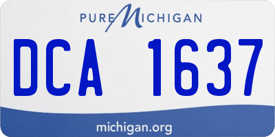 MI license plate DCA1637