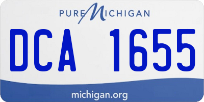 MI license plate DCA1655