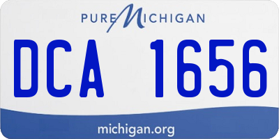 MI license plate DCA1656