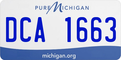 MI license plate DCA1663