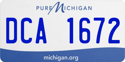 MI license plate DCA1672