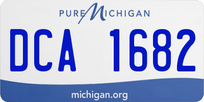 MI license plate DCA1682