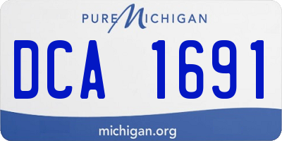 MI license plate DCA1691