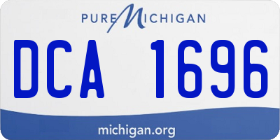 MI license plate DCA1696