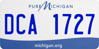 MI license plate DCA1727