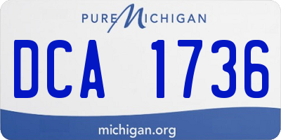 MI license plate DCA1736