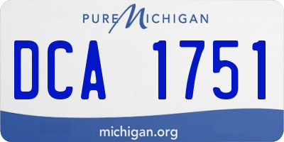 MI license plate DCA1751