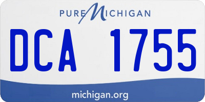 MI license plate DCA1755
