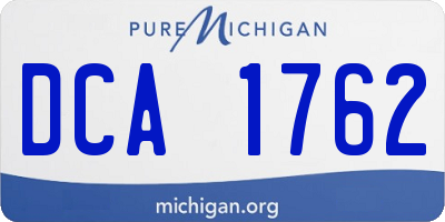 MI license plate DCA1762