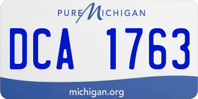 MI license plate DCA1763
