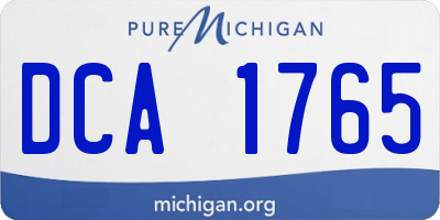 MI license plate DCA1765