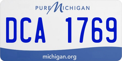 MI license plate DCA1769