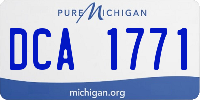 MI license plate DCA1771