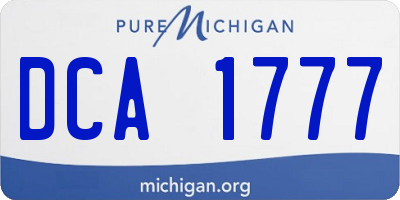 MI license plate DCA1777