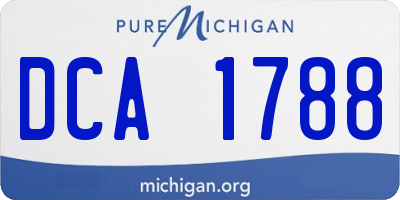 MI license plate DCA1788