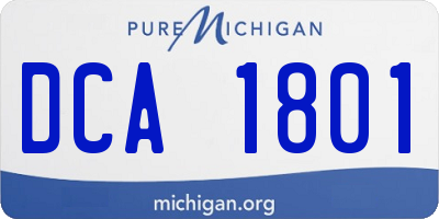 MI license plate DCA1801