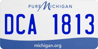 MI license plate DCA1813