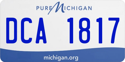 MI license plate DCA1817