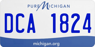 MI license plate DCA1824