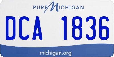 MI license plate DCA1836