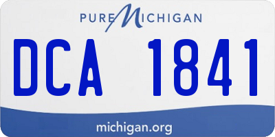 MI license plate DCA1841