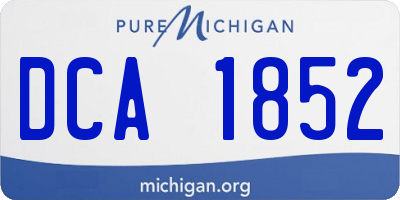 MI license plate DCA1852