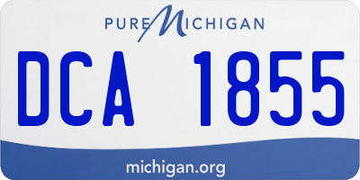 MI license plate DCA1855