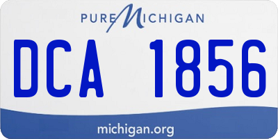 MI license plate DCA1856