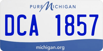 MI license plate DCA1857