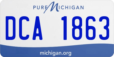 MI license plate DCA1863
